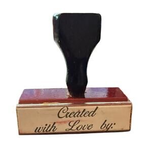 Created With Love By: Hand Rubber Stamp